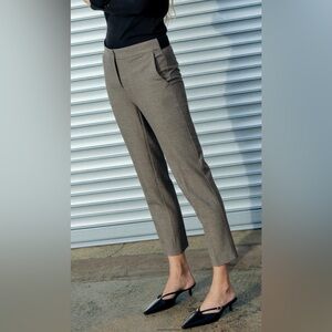 Zara checkered ankle-lenght mid-rise pants size M